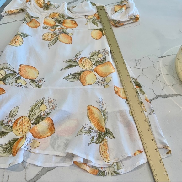 🍋 FL&L Lemonade Limonada Lemon Print Off-Shoulder Bustier Dress - Picture 16 of 16